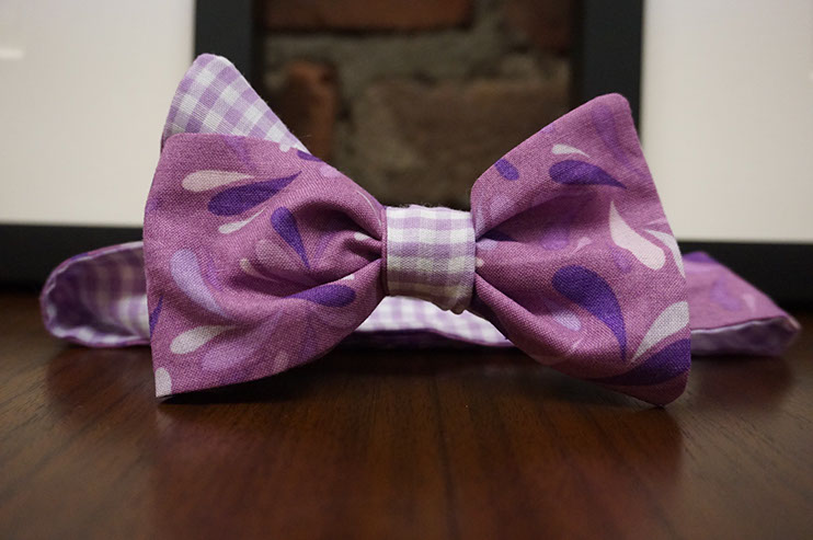 A Yellow/Black plaid combined with a Yellow and White Poppy flower print