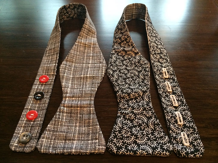 A Yellow/Black plaid combined with a Yellow and White Poppy flower print