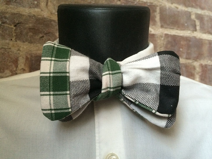 A Yellow/Black plaid combined with a Yellow and White Poppy flower print